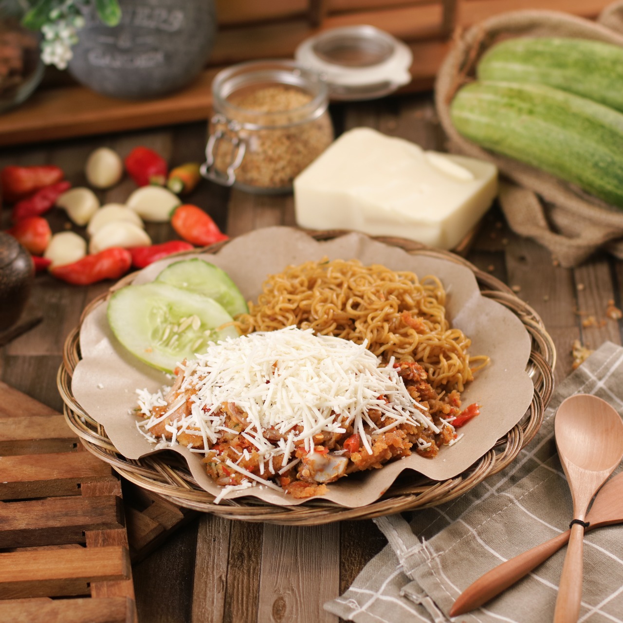 Paket Mie Ayam Geprek Keju