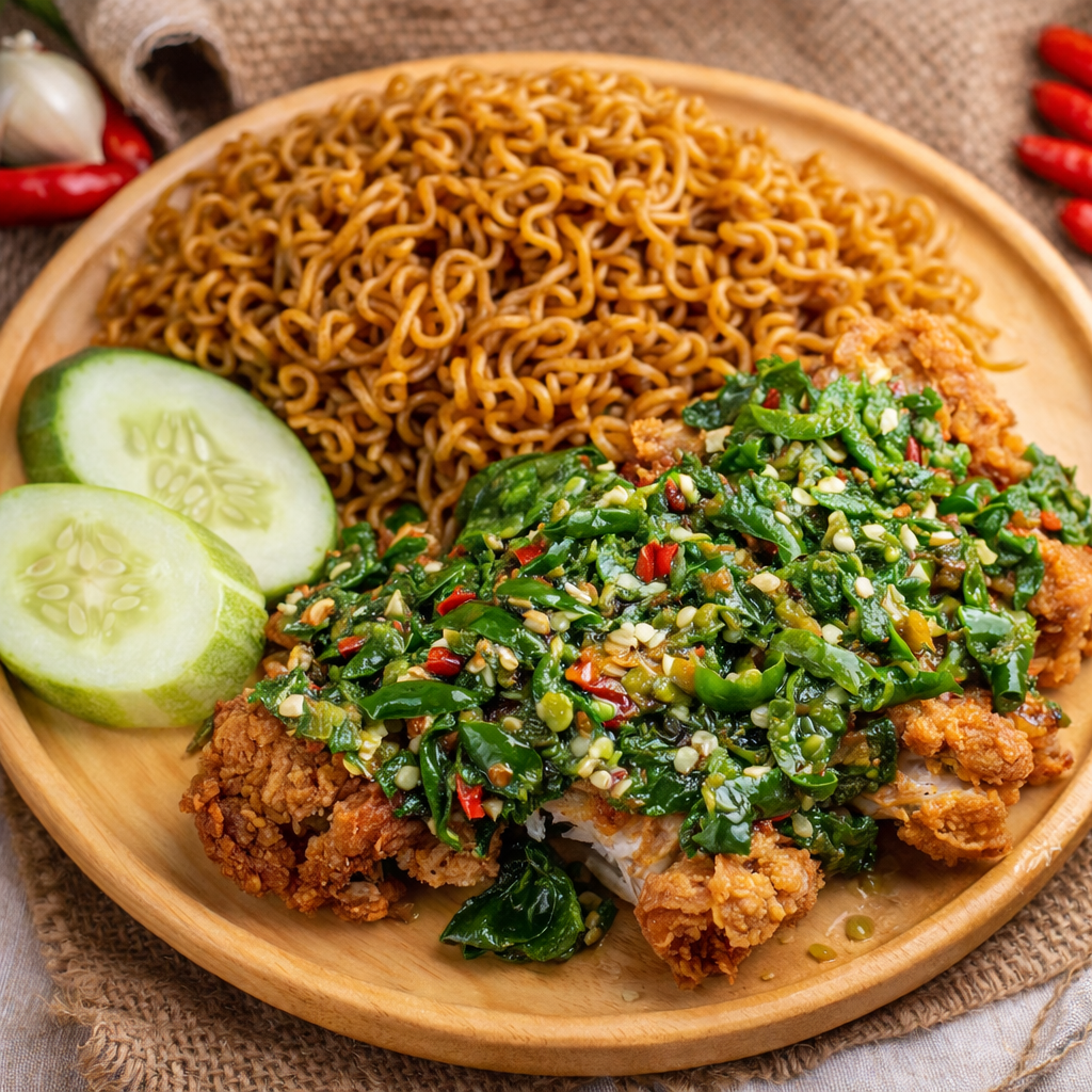 Paket Mie Ayam Geprek Cabe Ijo