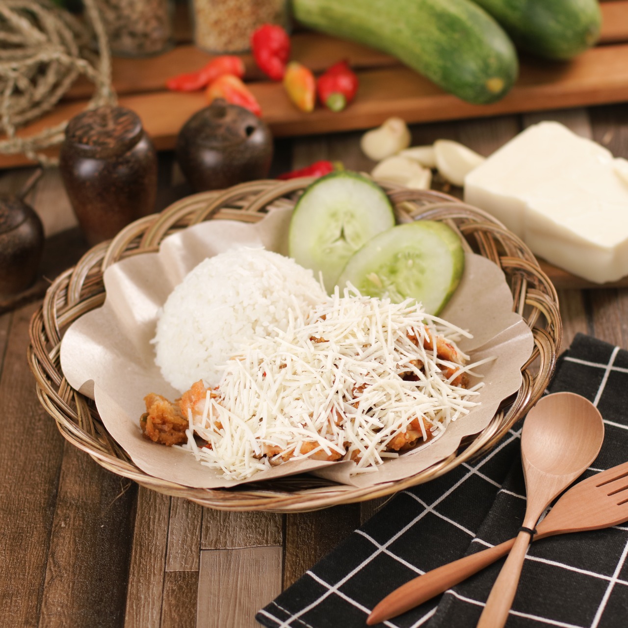 Paket Nasi Ayam Geprek Keju