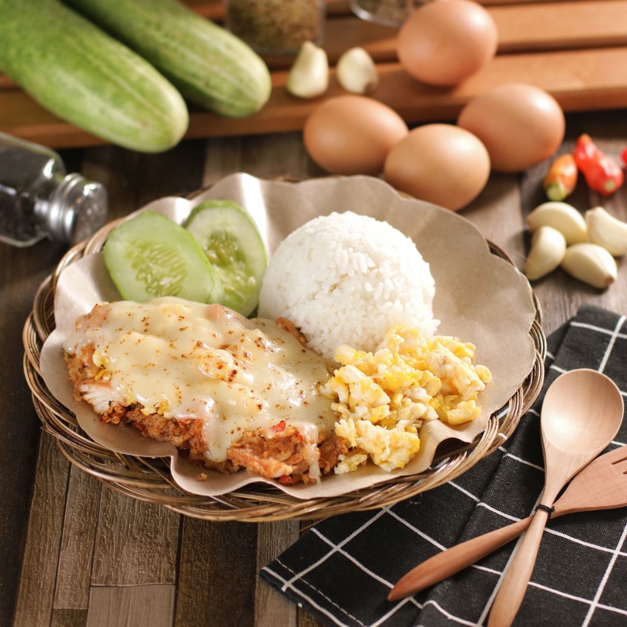 Paket Nasi Ayam Geprek Leleh