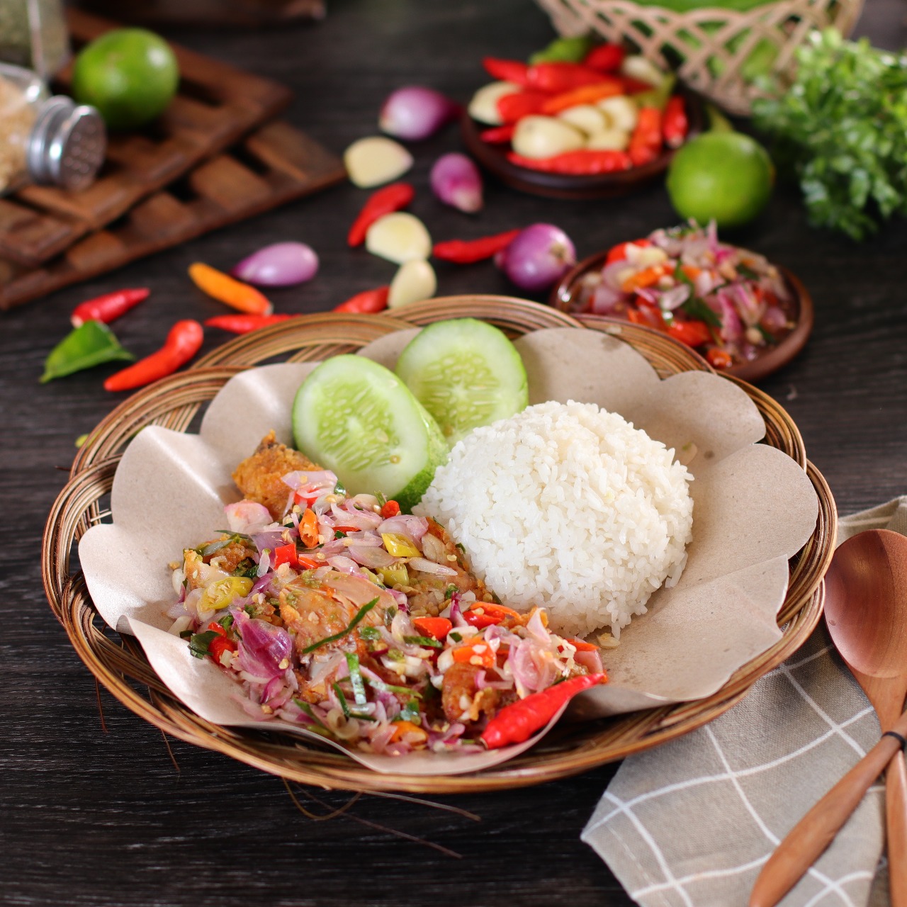 Paket Nasi Ayam Geprek Sambal Matah