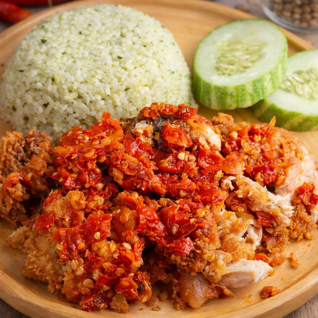 Paket Nasi Ijo Ayam Geprek